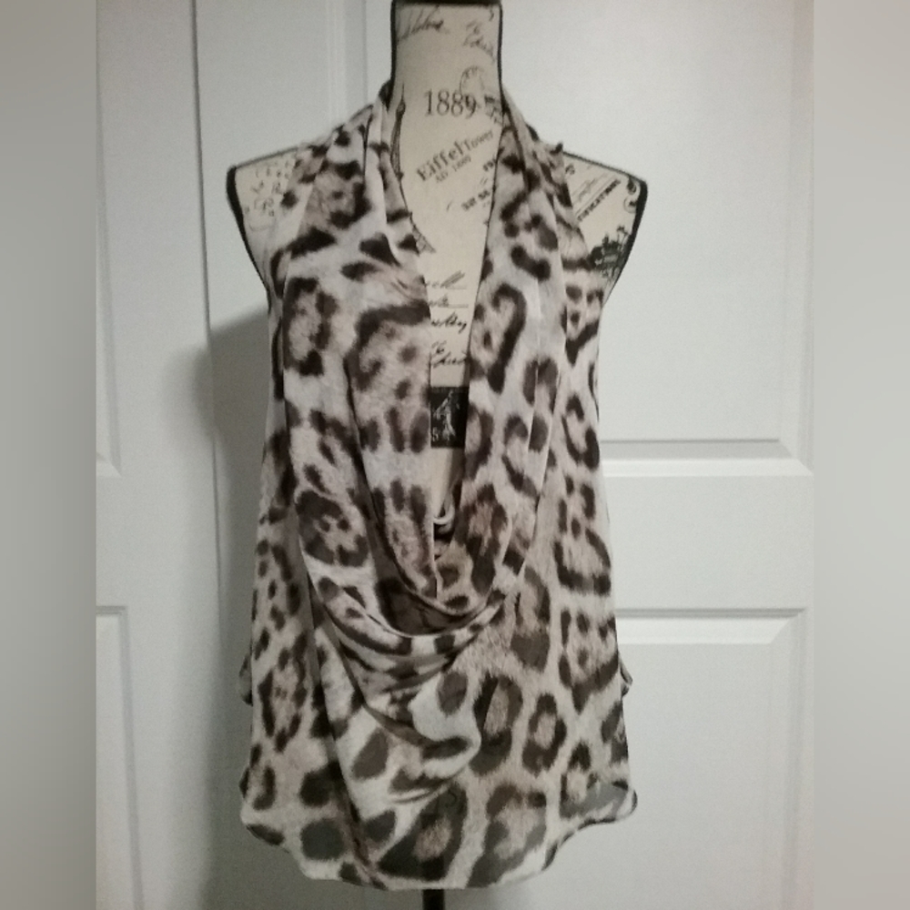International Concepts Dressy Leopard Print Shirt